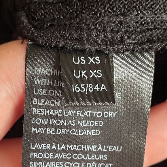 ANTHROPOLOGIE Mauve Black Peplum Ruffle Addie Black Long Sleeve Sweater SZ XS - Picture 9 of 12